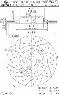 Brembo Remschijven 09.A506.21