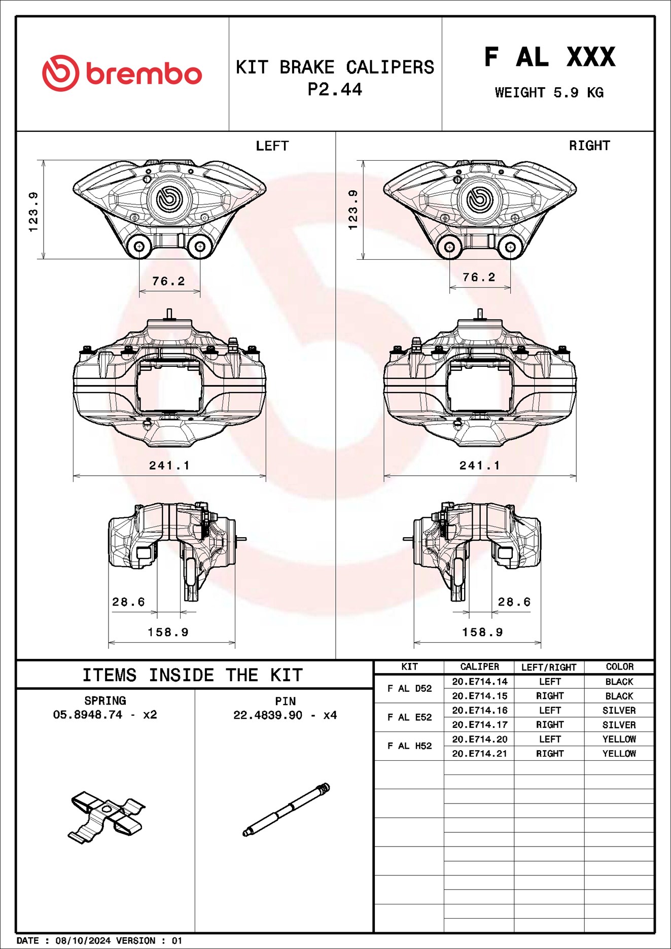 Brembo Remzadel/remklauw F AL E52