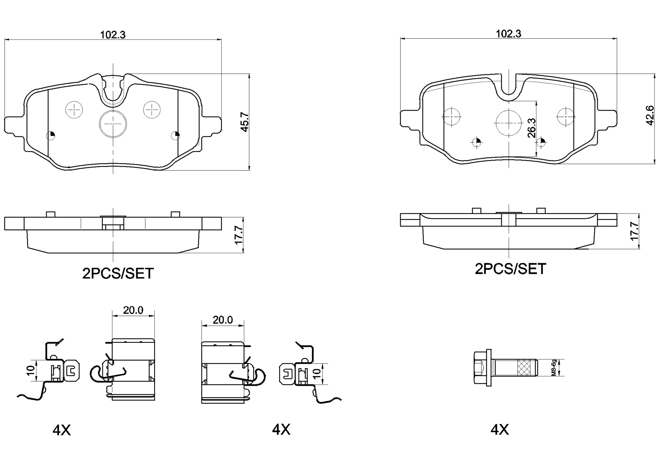Brembo Remblokkenset, schijfrem P 06 122