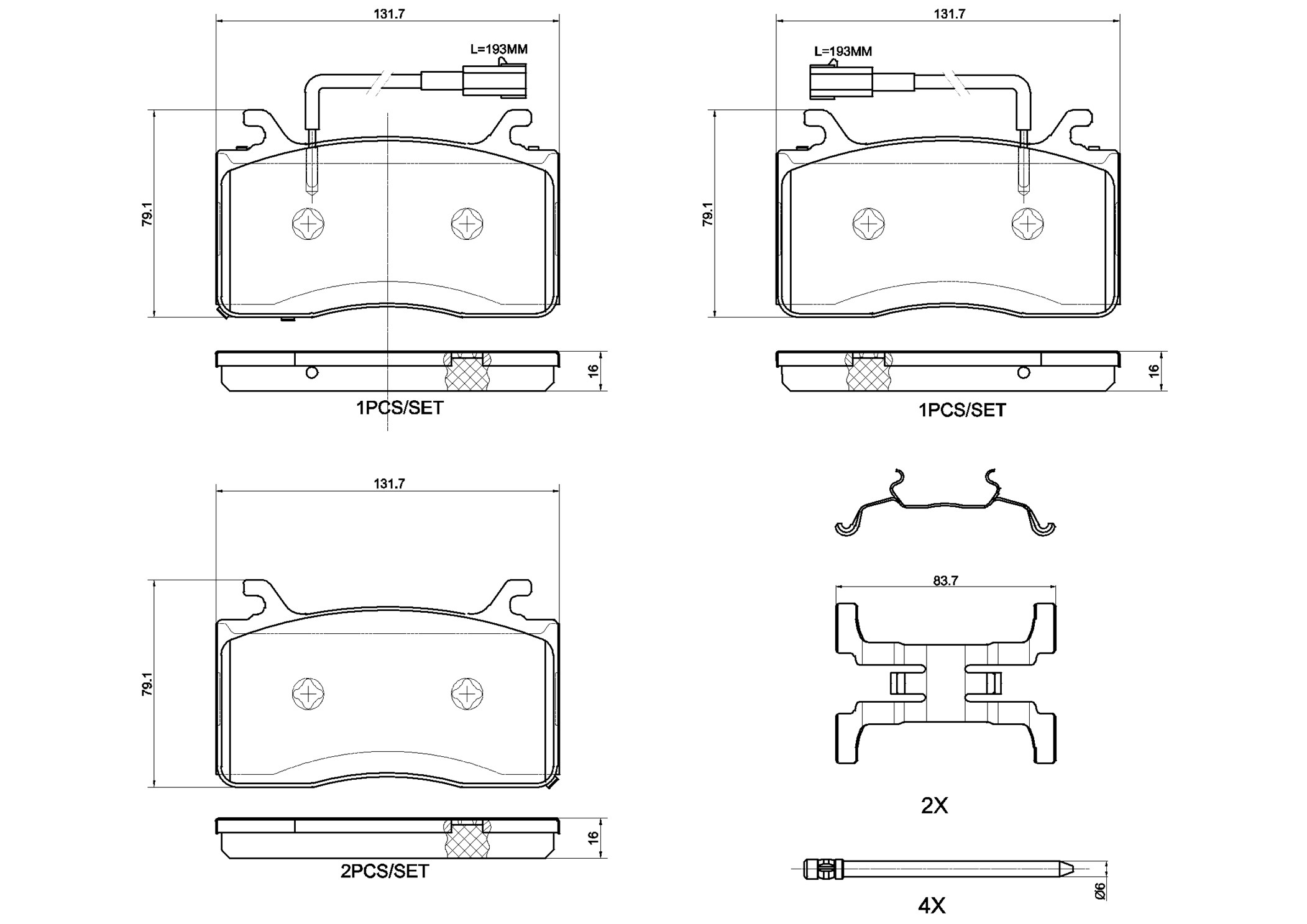 Brembo Remblokkenset, schijfrem P 23 185X
