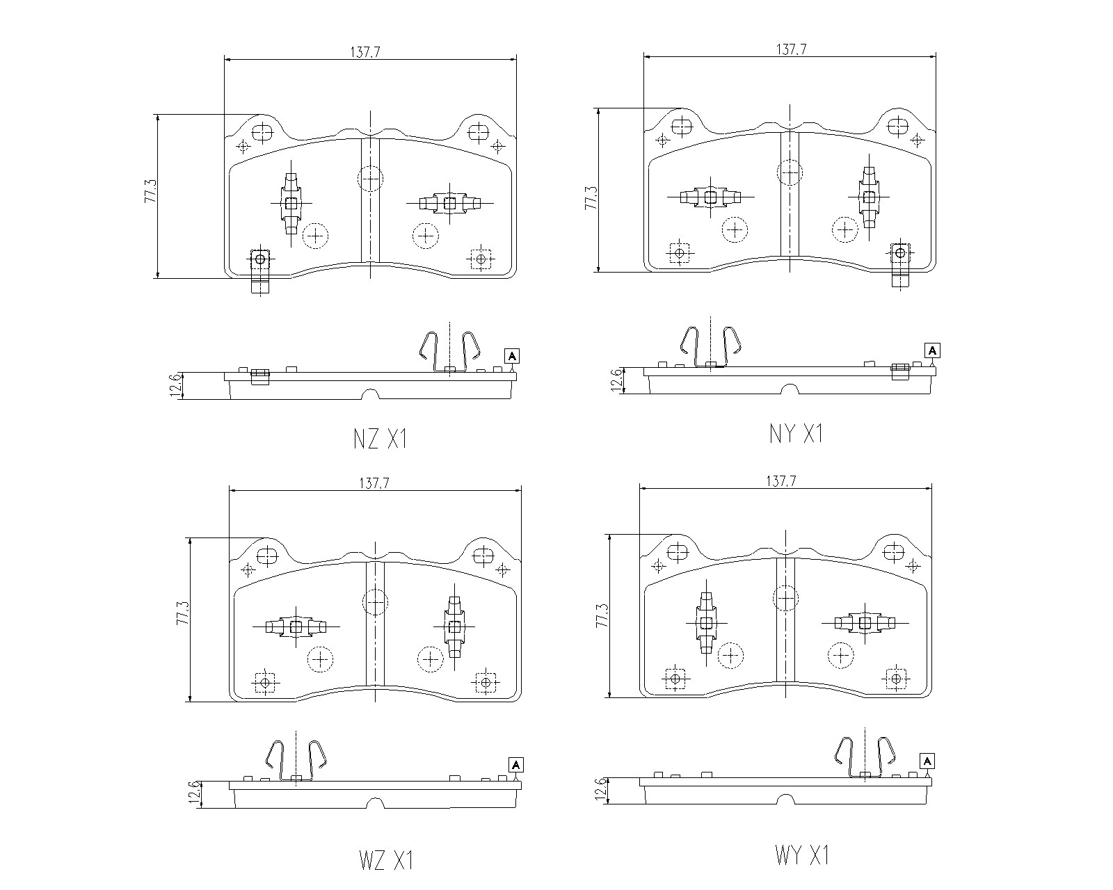 Brembo Remblokkenset, schijfrem P 24 266