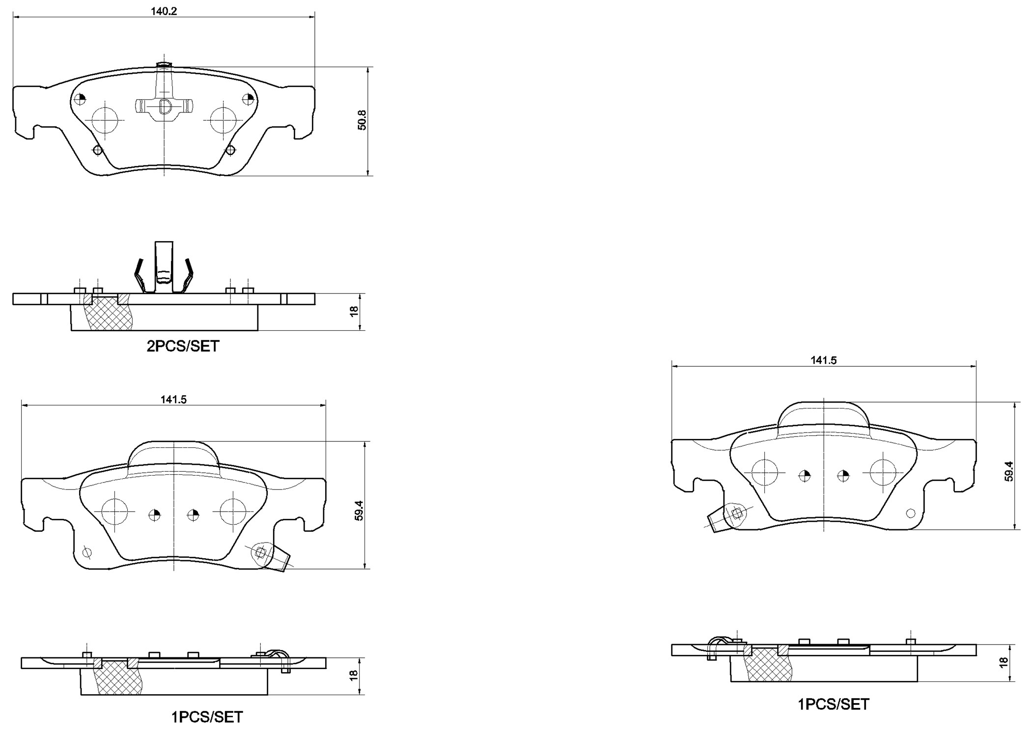 Brembo Remblokkenset, schijfrem P 37 016X
