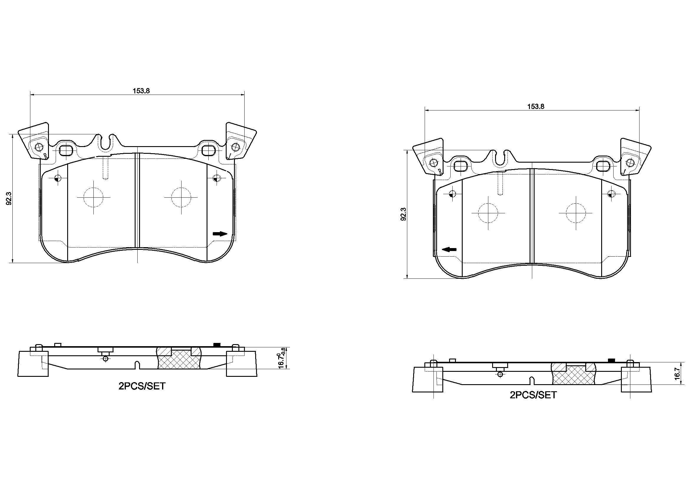 Brembo Remblokkenset, schijfrem P 50 121X