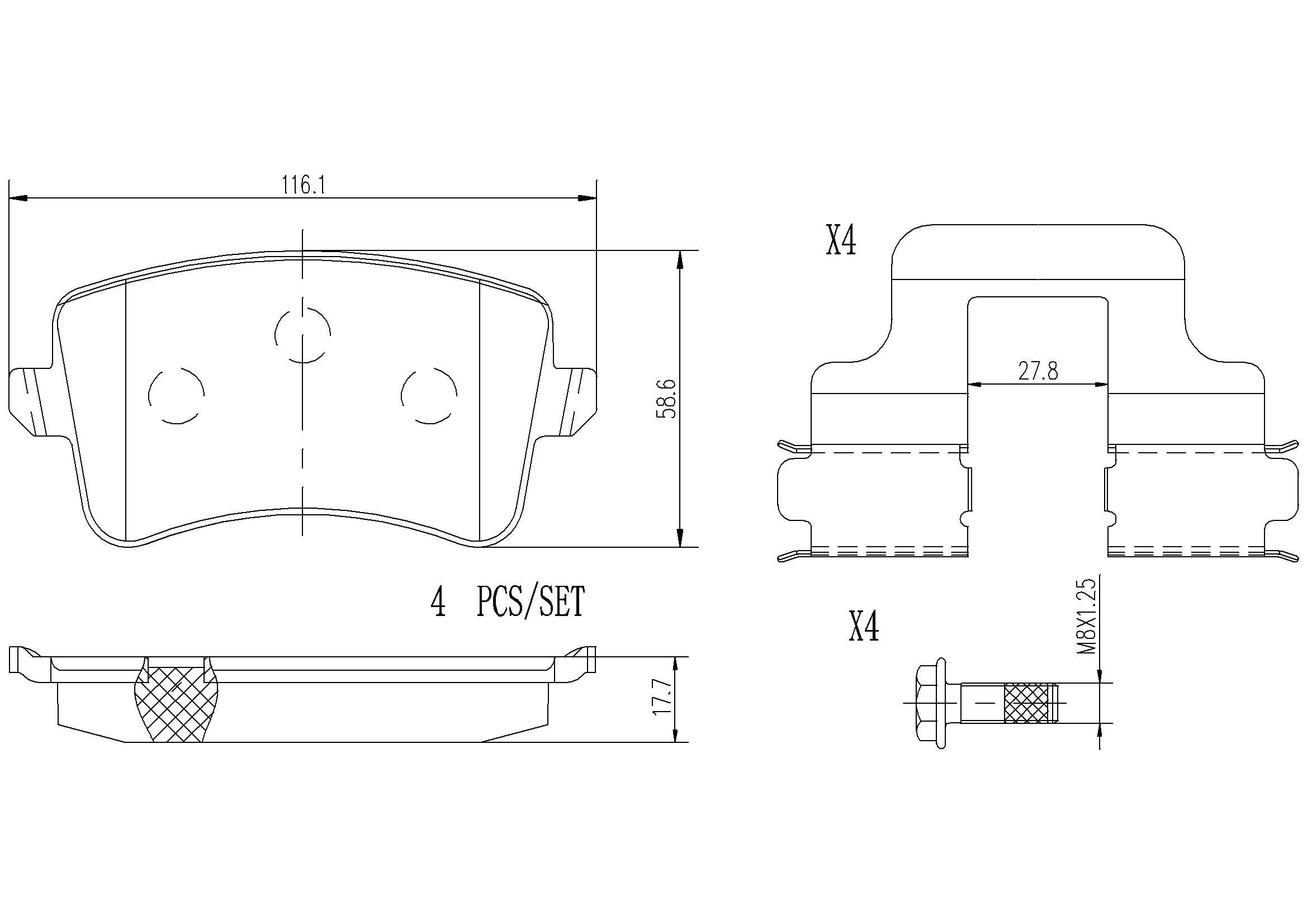 Brembo Remblokkenset, schijfrem P85100NX