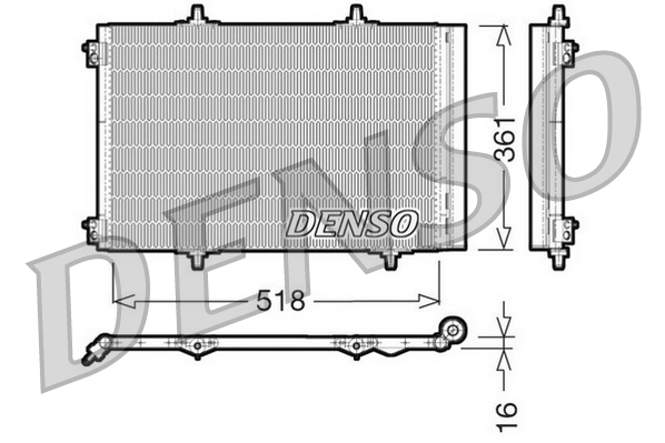 Denso Airco condensor DCN07013