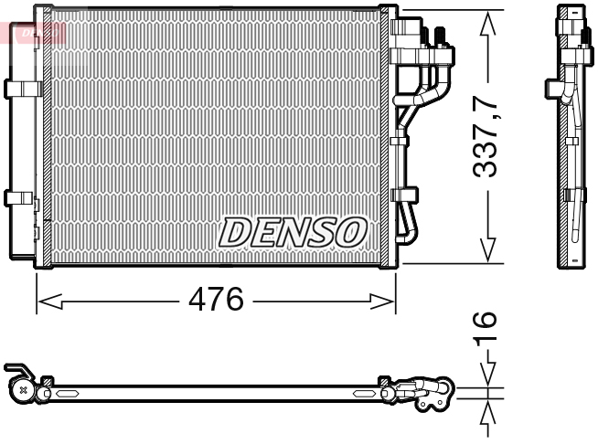 Denso Airco condensor DCN41023