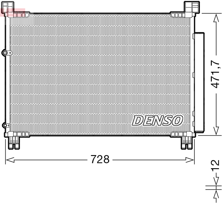 Denso Airco condensor DCN51015