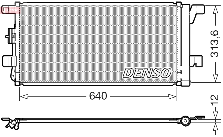 Denso Condensor, airconditioning DCN02049