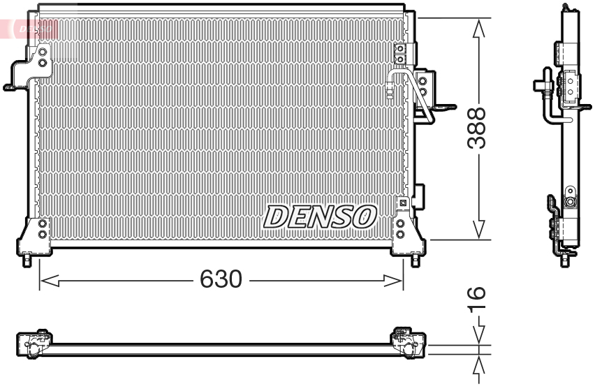 Denso Condensor, airconditioning DCN14005