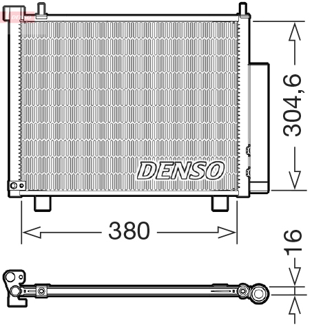 Denso Condensor, airconditioning DCN20051