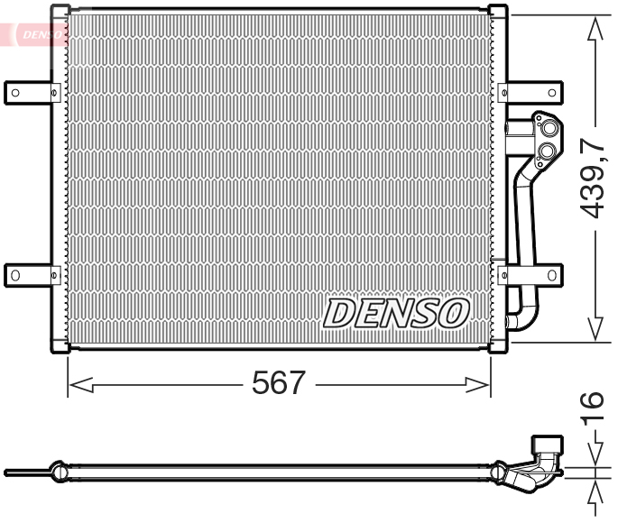 Denso Condensor, airconditioning DCN32035