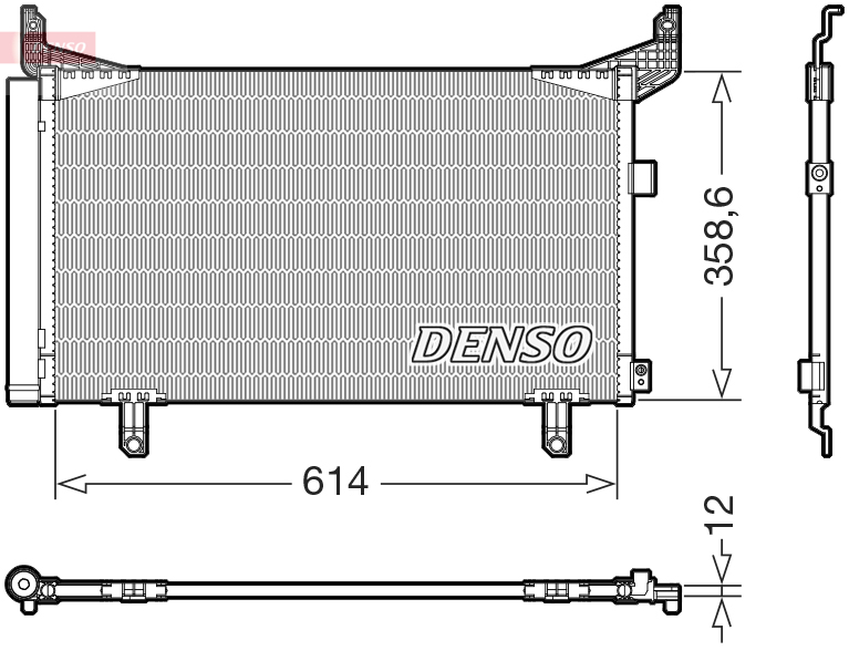 Denso Condensor, airconditioning DCN36007