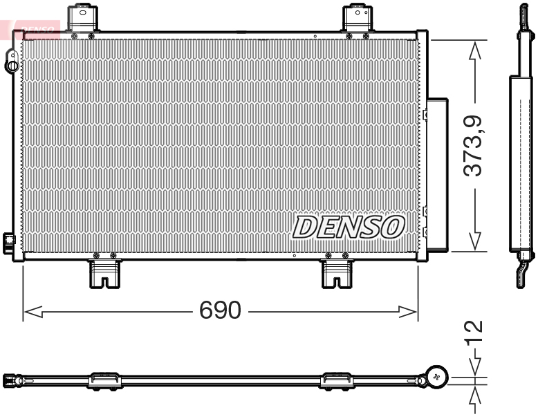 Denso Condensor, airconditioning DCN40036