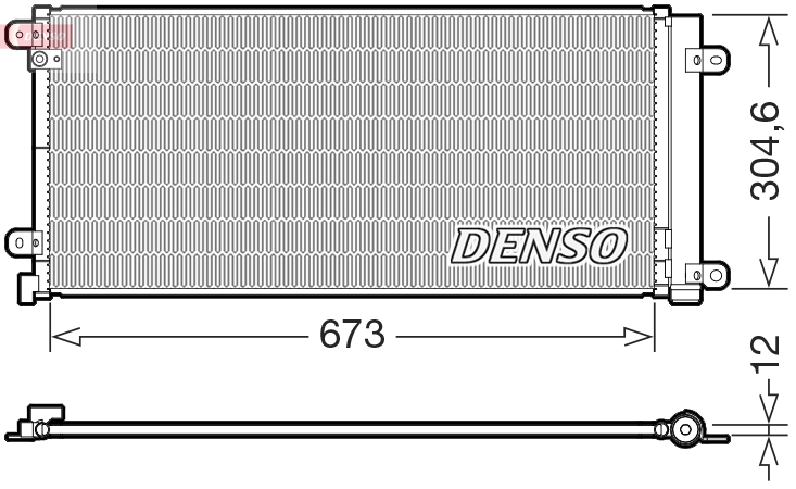 Denso Condensor, airconditioning DCN40037