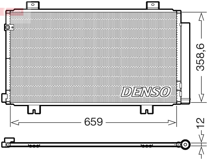 Denso Condensor, airconditioning DCN40038