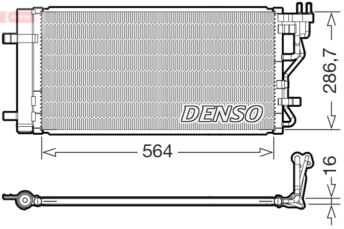 Denso Condensor, airconditioning DCN41027