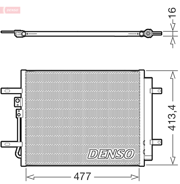 Denso Condensor, airconditioning DCN41029