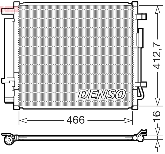 Denso Condensor, airconditioning DCN41033