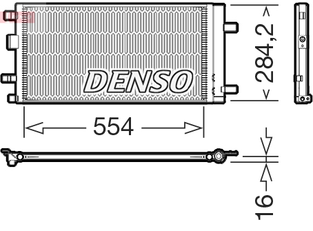 Denso Condensor, airconditioning DCN41039