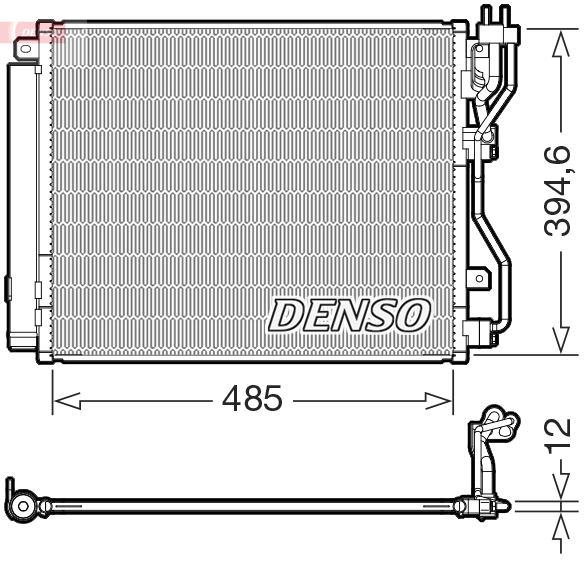 Denso Condensor, airconditioning DCN43016