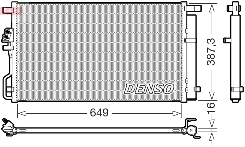 Denso Condensor, airconditioning DCN43017