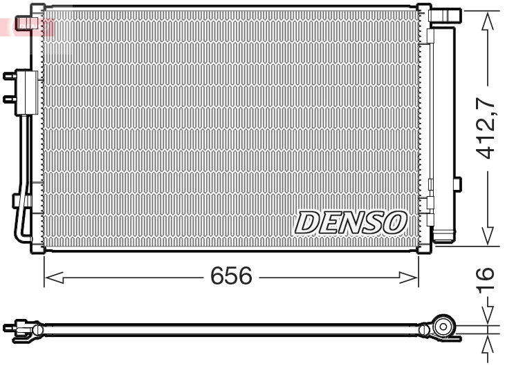 Denso Condensor, airconditioning DCN43022