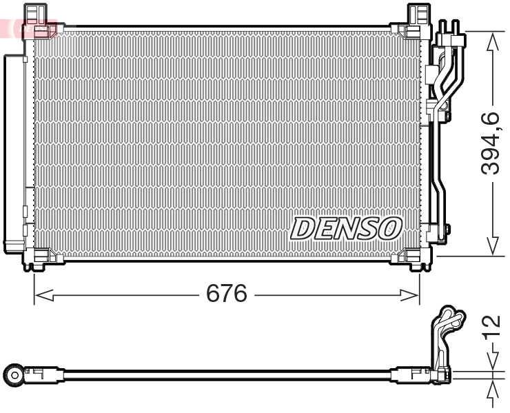 Denso Condensor, airconditioning DCN43023