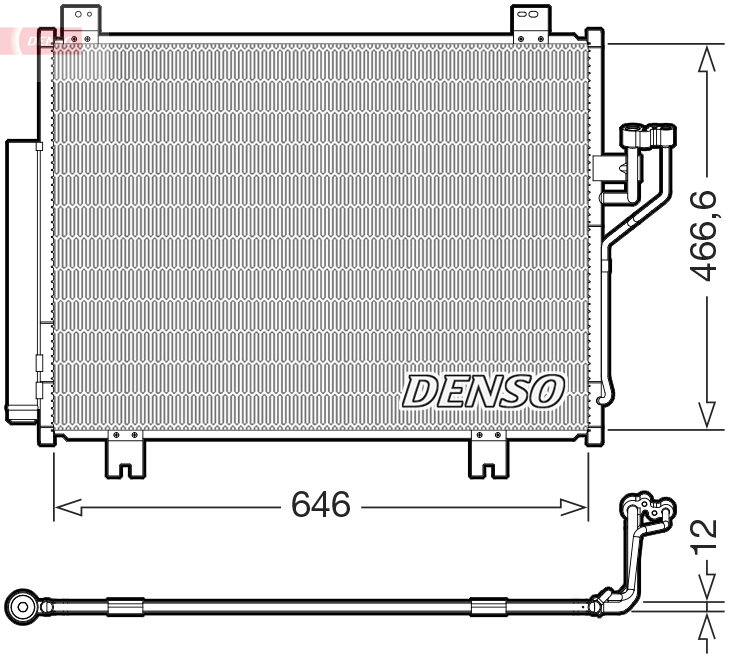 Denso Condensor, airconditioning DCN44021