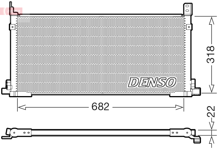 Denso Condensor, airconditioning DCN50135