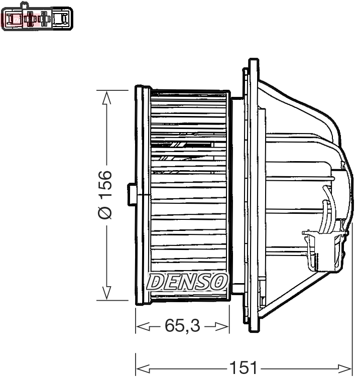 Denso Interieurventilatie DEA17019