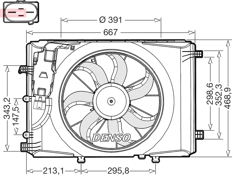 Denso Koelventilatorwiel DER17000