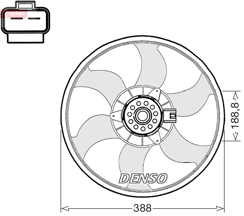 Denso Koelventilatorwiel DER20003