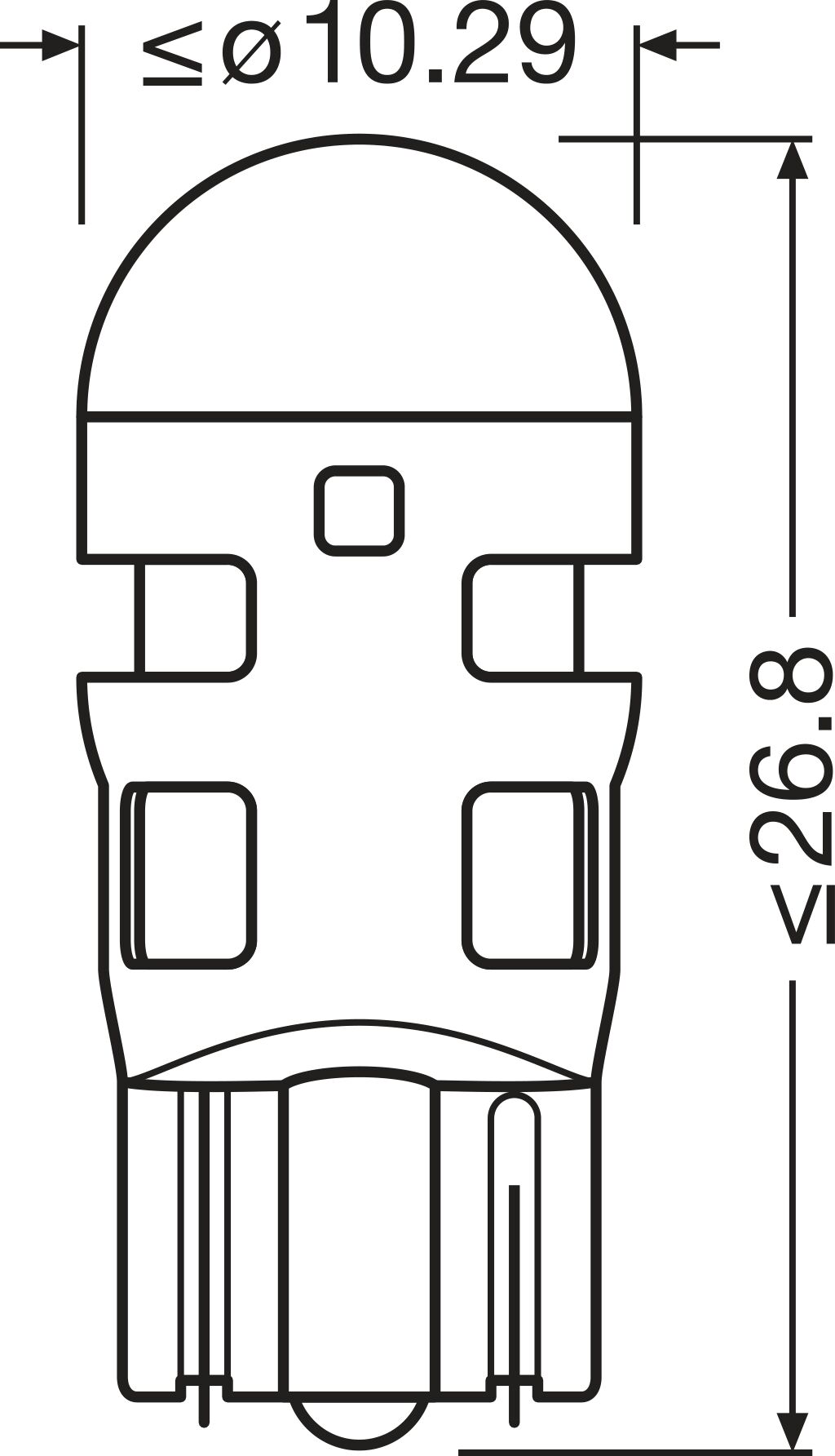 Osram Gloeilamp, interieurverlichting 2825DRP-2BL