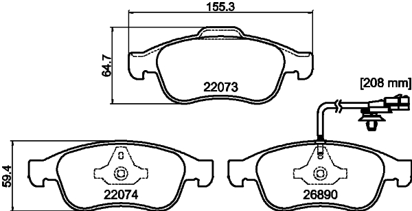 Mintex Remblokkenset, schijfrem MDB4393