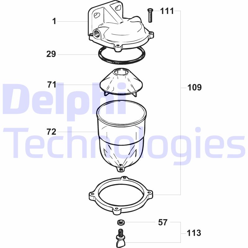 Delphi Diesel Brandstoffilter 5864001