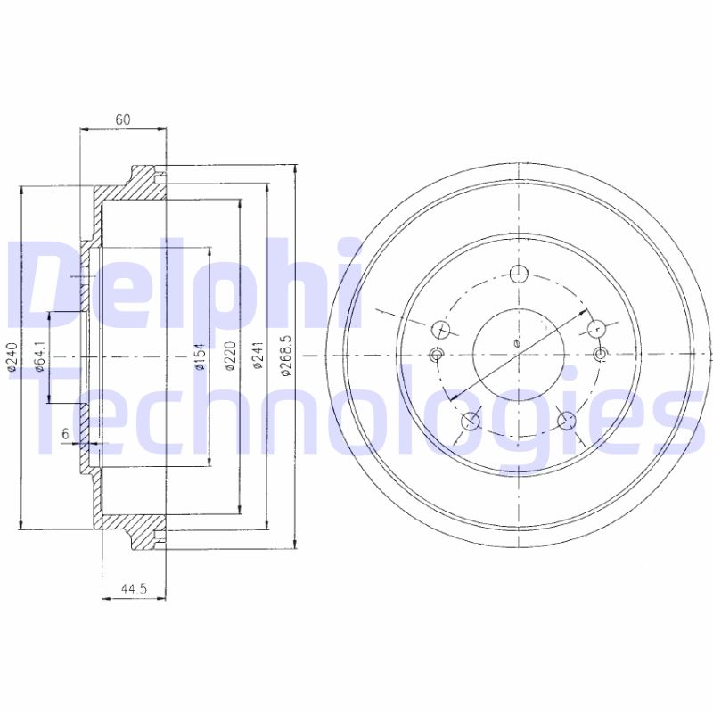 Delphi Diesel Remtrommel BF419