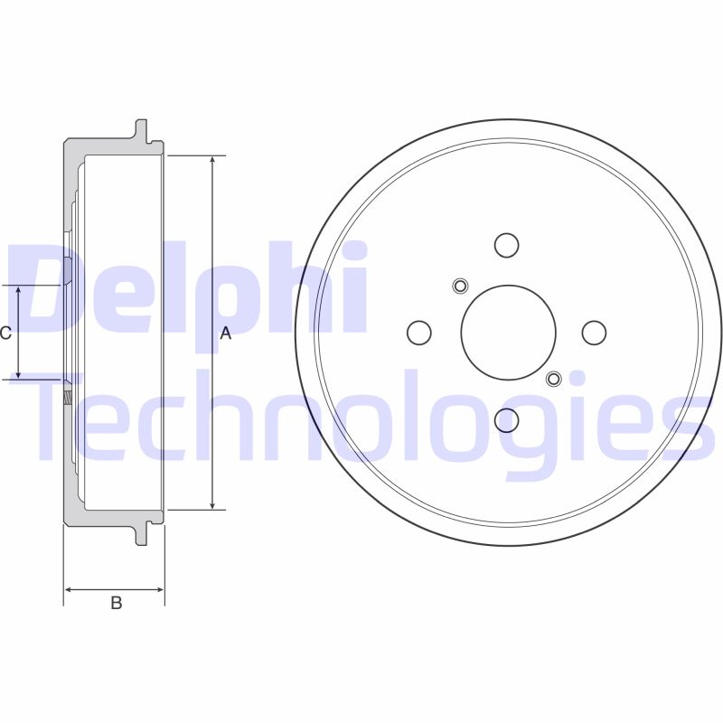 Delphi Diesel Remtrommel BF552