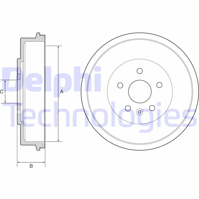 Delphi Diesel Remtrommel BF553