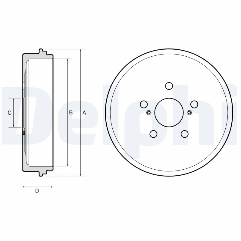 Delphi Diesel Remtrommel BF654