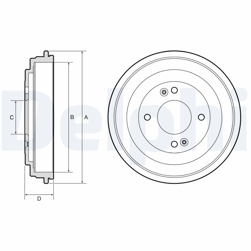 Delphi Diesel Remtrommel BF665