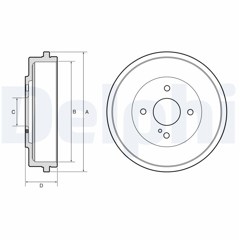 Delphi Diesel Remtrommel BF666
