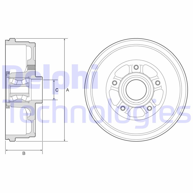 Delphi Diesel Remtrommel BFR611