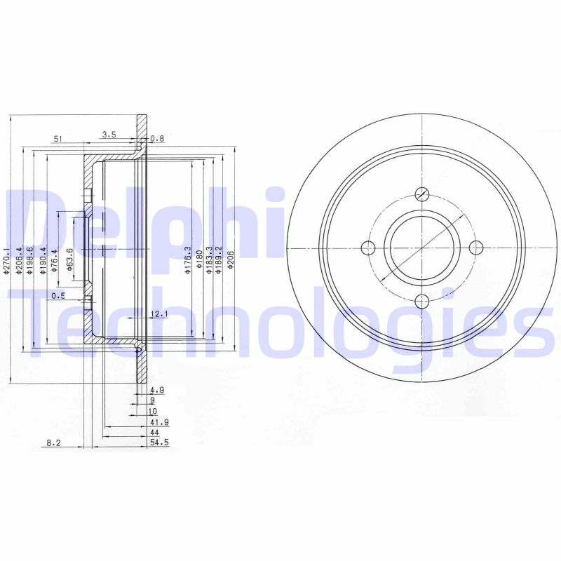 Delphi Diesel Remschijven BG2781