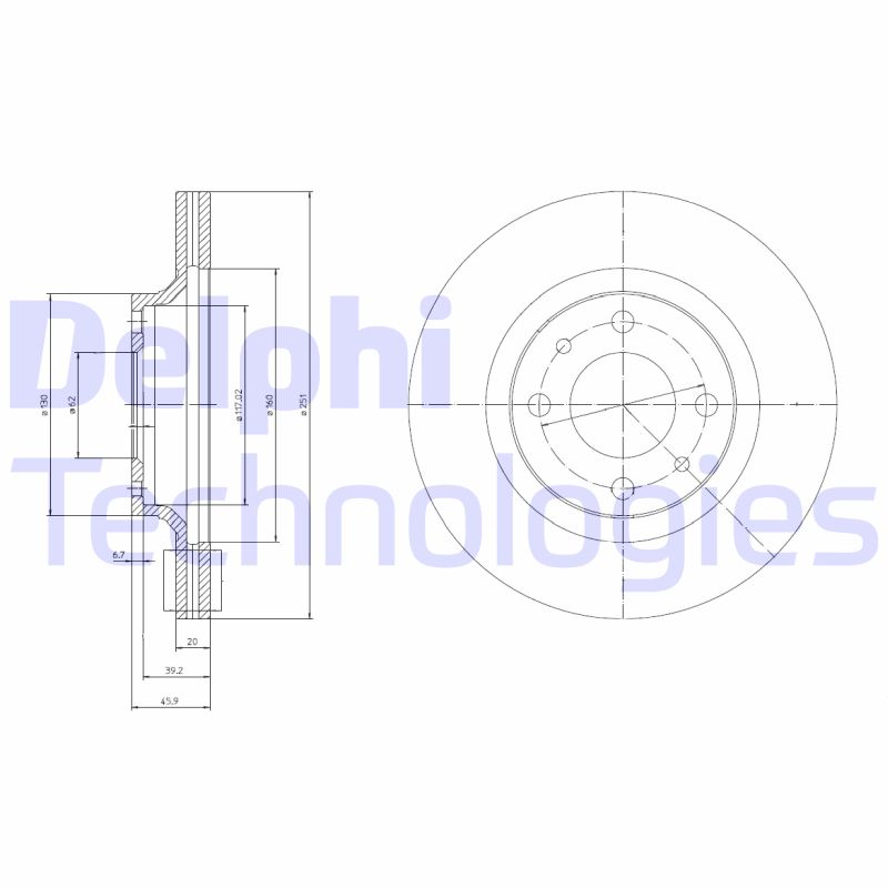 Delphi Diesel Remschijven BG2825