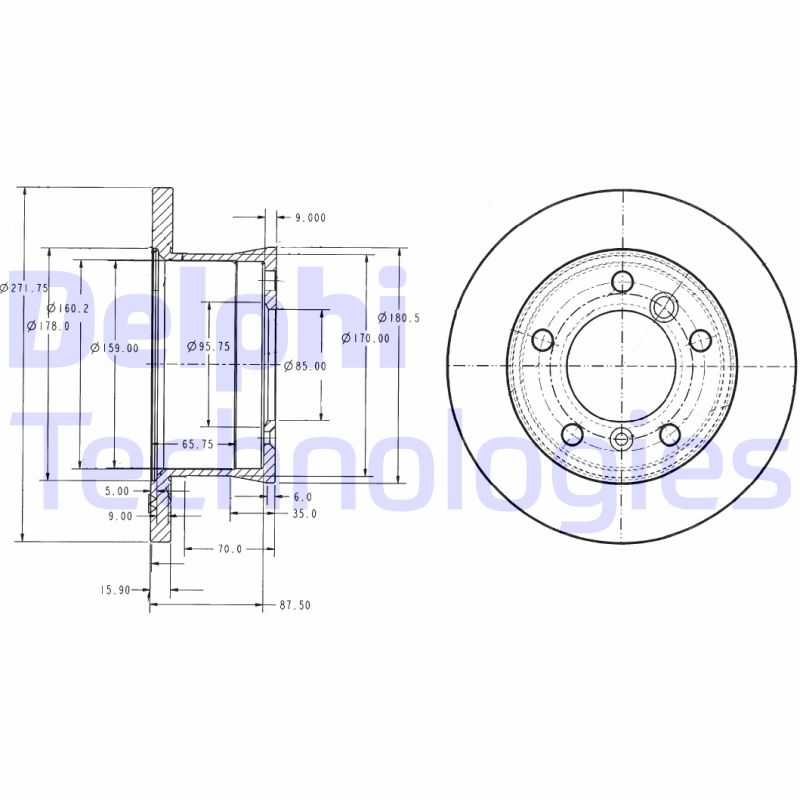 Delphi Diesel Remschijven BG3237C