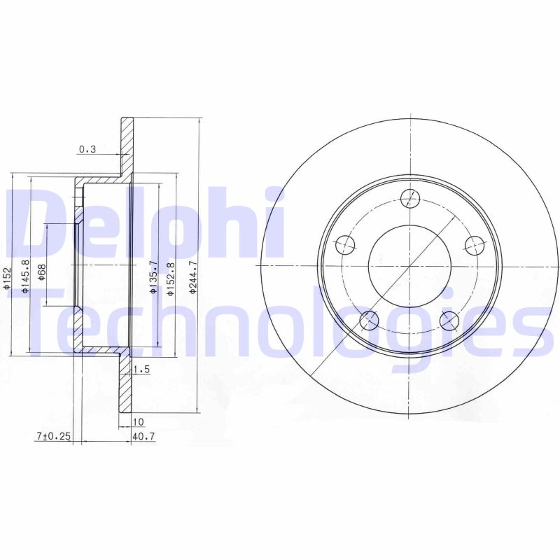 Delphi Diesel Remschijven BG3381