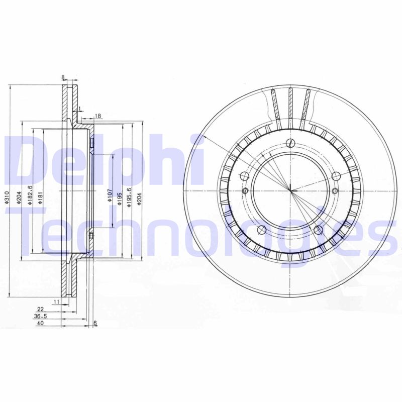 Delphi Diesel Remschijven BG3587