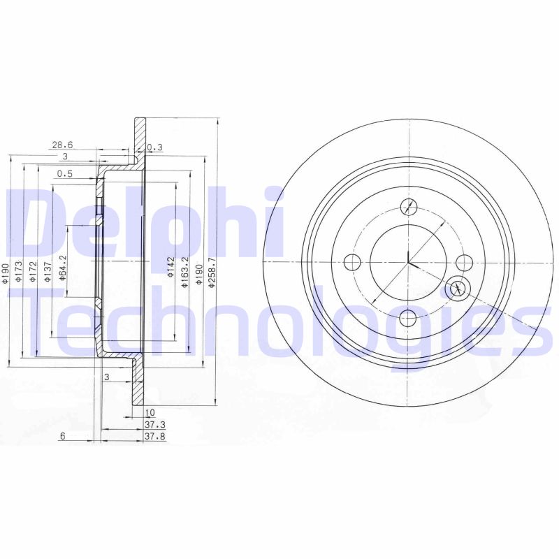 Delphi Diesel Remschijven BG3662C