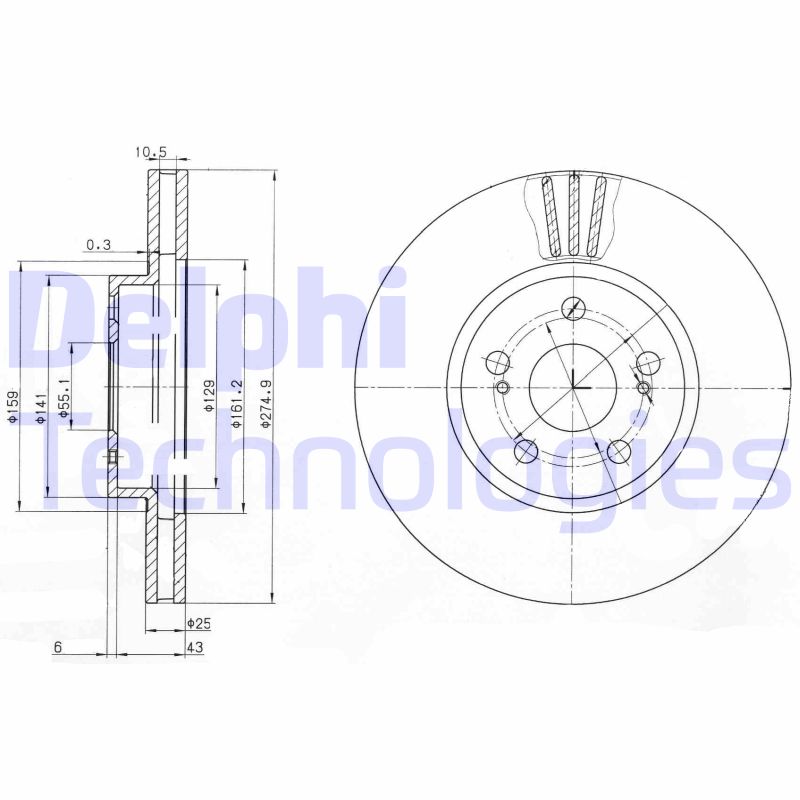 Delphi Diesel Remschijven BG3823