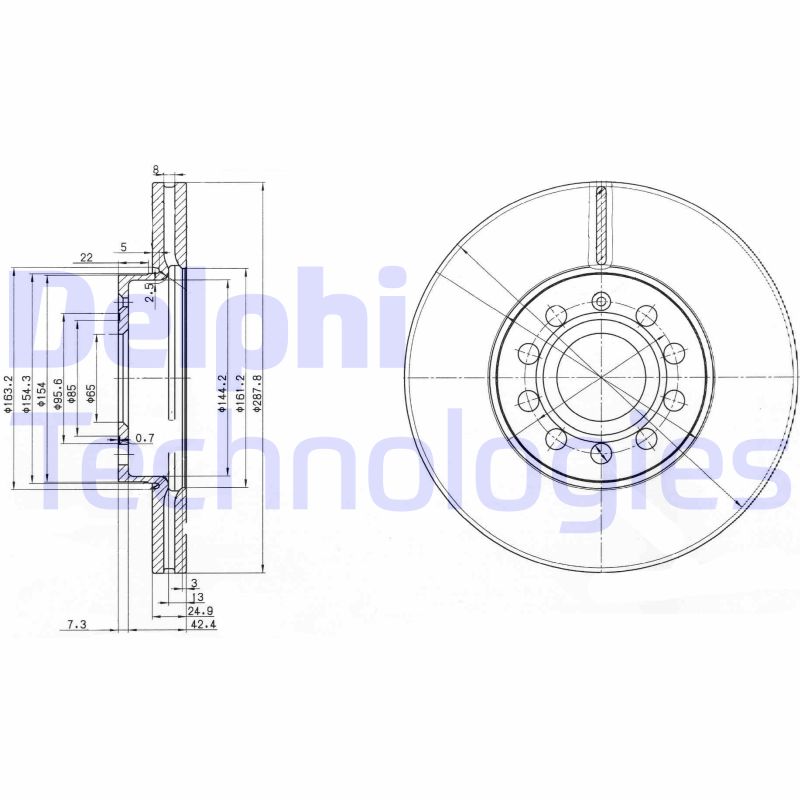 Delphi Diesel Remschijven BG3833